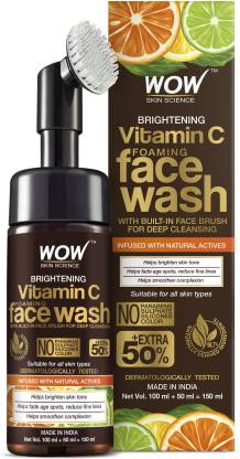 WOW Skin Science Brightening Vitamin C Foaming with Built In Face